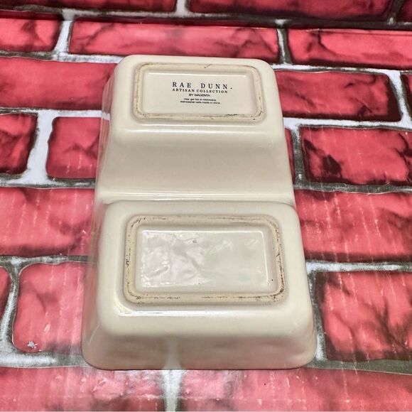 Rae Dunn ceramic Snack Tray LET’S EAT - Picture 6 of 6